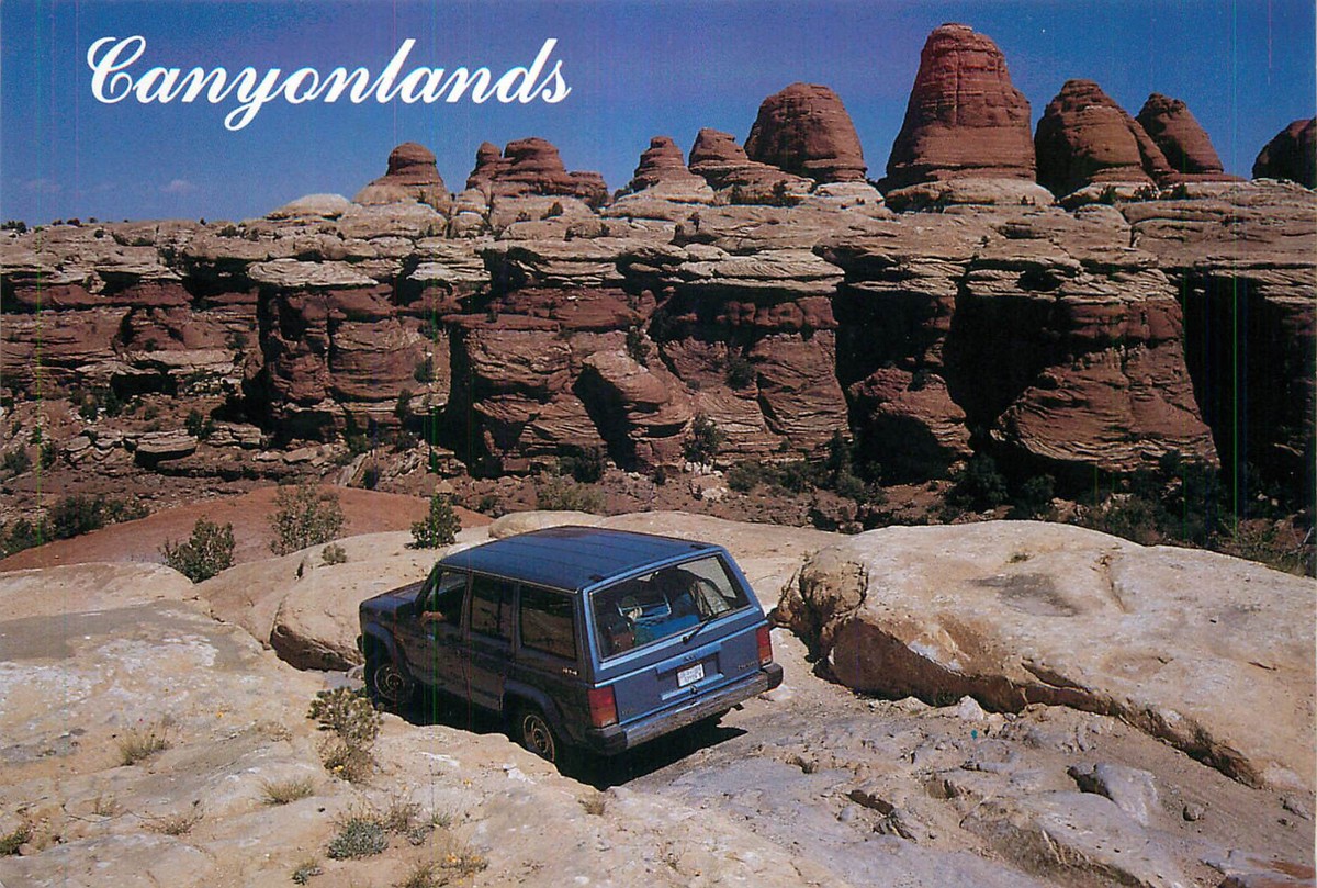 Postcard Four-Wheeling Elephant Hill at Canyonlands National Park