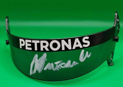 F1, FORMULA 1 ANDREA KIMI ANTONELLI SIGNED PETRONAS BELL 1:2 MINI HELMET VISOR 2