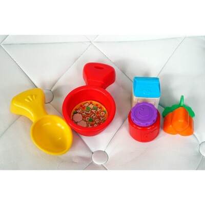 Fisher Price Laugh & Learn Kitchen Fridge REPLACEMENT Carrots Jam Milk Spoon Pot
