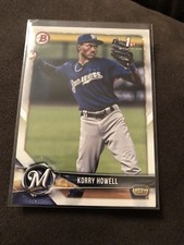 1st Bowman Korry Howell 2018 Bowman Draft BD-61 Brewers