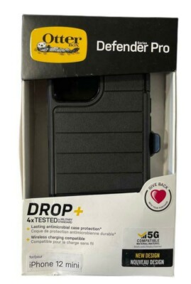 Otterbox Defender Series Pro Case With Holster For iPhone 12 Mini (5.4'') - Black