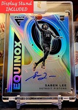 2020-21 Saben Lee ROOKIE 22/25 Panini Flux Equinox PRIZM AUTO RC Pistons Encased