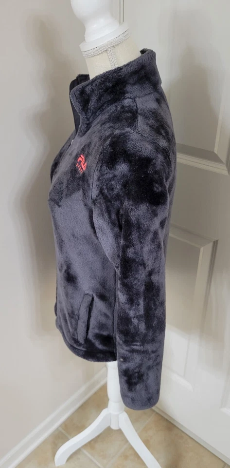 Chaqueta Fila Sport Niñas Gris Suave Acogedora Imitación Piel Cremallera Talla 16 XL Foto 3 de 4