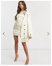 Lioness Mini Dress Cream Cocktail Party Evening Clubwear Sexy Mini Dress Sz XS