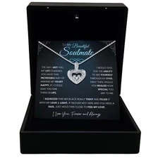 TRYNDI Soulmate Necklace for Her, Anniversary Gifts for Wife Christmas Ideas