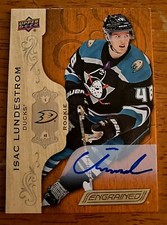 🔥2018-19 Engrained Isac Lundestrom Rookie Auto Anaheim Ducks 🔥