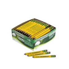 Golf Pencils With Erasers #2 HB Lead Yellow Pack Of 72