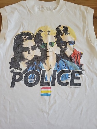 Vtg Rare 1983 The Police Concert USA Tour Sting T-shirt new wave punk no lp cd - Picture 3 of 21