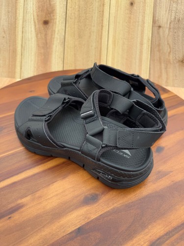 Skechers Men's Arch Fit Sandal Black Hook & Loop Comfortable Shoe Size 8 - Picture 6 of 11