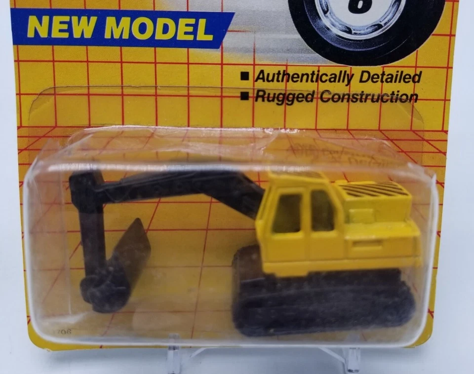 Matchbox 1990 EXCAVATOR (New Model) MB-6 Yellow Black DieCast 1/64 New Old Stock - Image 3 of 4