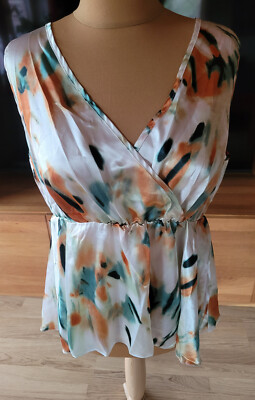 2xl Damen Top kurz bunt Emily Rose ''Satin-Look'' ungetragen sexy elegant plus siz