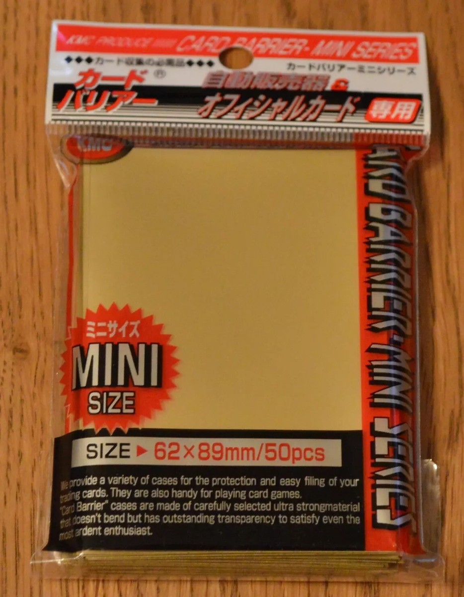 card barrier sleeves KMC Card Barrier Mini Gold 50ct Card Sleeves