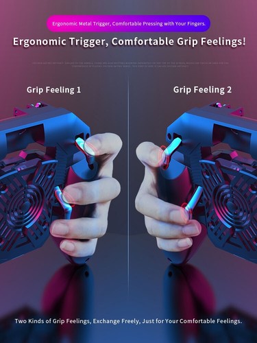 Mobile Game Cooler Cellphone Controller 4 Trigger Radiator iPhone 16 iOS Android - Picture 6 of 9