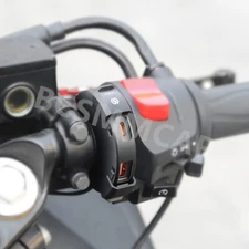 Dual Port USB Charger Socket Power Fast Charging Outlet Adapter For Motorcycle