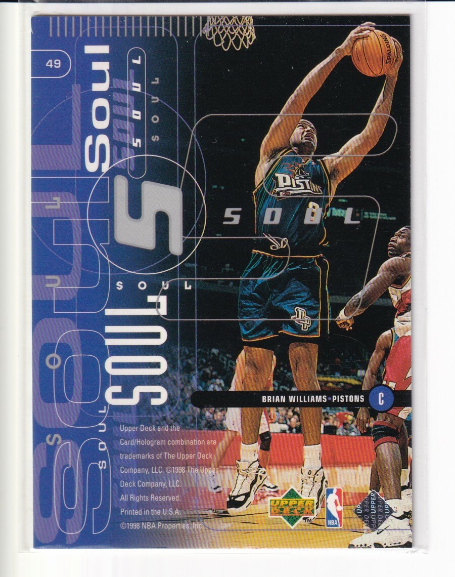 1998-99 Upper Deck Detroit Pistons Basketball Card #49 Grant