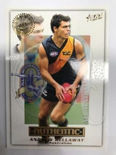 2001 SELECT AFL AUTHENTIC ALL AUSTRALIAN TEAM CARD AA19 ANDREW KELLAWAY-RICHMOND
