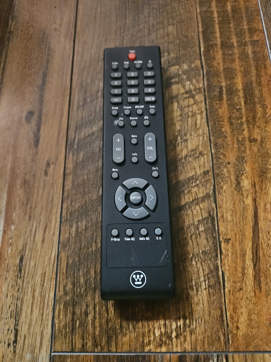 Genuine OEM Westinghouse B8080124-1 Remote Control TV Video Black Very Good