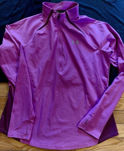 Lot 3 Under Armour Mileage Run HeatGear 1/2 Zip, Tech V-Neck, Crew Shirts Large - Picture 4 of 9