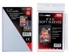 4" X 6" Ultra PRO Clear Toploaders Top Loaders Pack of 25  100 Soft Sleeves 4x6