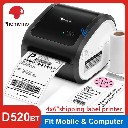 Phomemo D520BT Bluetooth Thermodrucker - DHL Etikettendrucker für Etiketten 4X6 - Bild 1 von 21