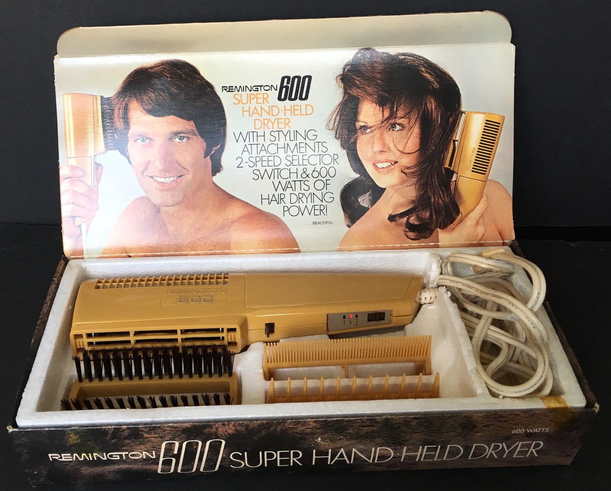 Vintage Remington Super 600 Hand Held Hair Dryer W/ Styling