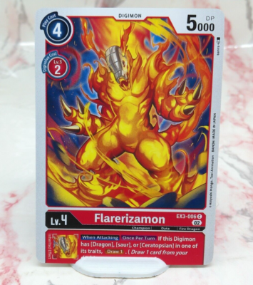 Digimon Card - Flarerizamon EX3-006 C Draconic Roar - NM | eBay