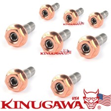 Turbo Stainless Stud Kit Egged Nuts M10x1.5 For Garrett Gt40 Gt42 Turbo 8 Pcs