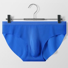 NUOVO slip boxer uomo traslucido mutandine intimo vita bassa seta ghiaccio