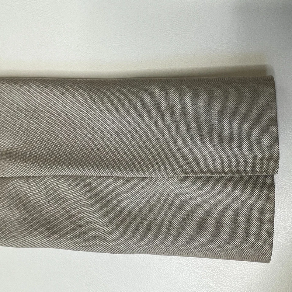 Blazer Max Mara Lana Seda EE. UU. 8 Beige Neutro Cuello en V Botón Único Forrado Italia Foto 4 de 4