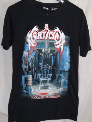 Mortician  Hacked Up For Barbecue  Death Metal Band Double Sided Shirt Sz Small