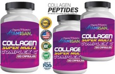 Premium Collagen Peptides 1500 MG Hydrolyzed Anti-Aging I,II,III,V,X 3 Months