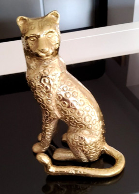Große Metall Leopard/Gepard Figur 8 1/4'' groß 