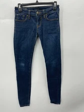 Vigoss Studio Womens Size 24 The Jagger Super Skinny Dark Wash Blue Jeans