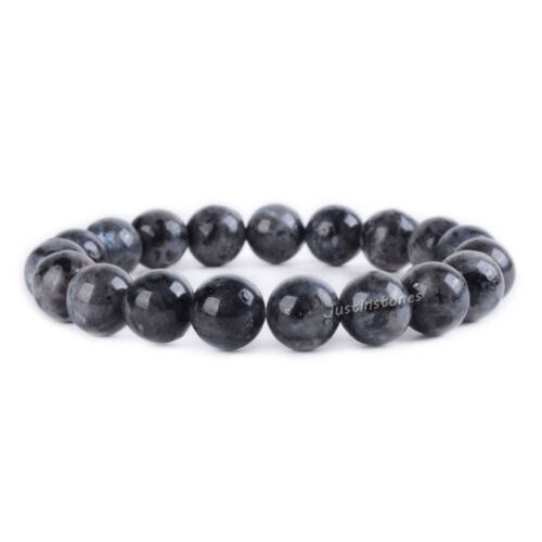 10mm Fashion round gemstone beads stretchable bracelet 7" - Picture 86 of 262