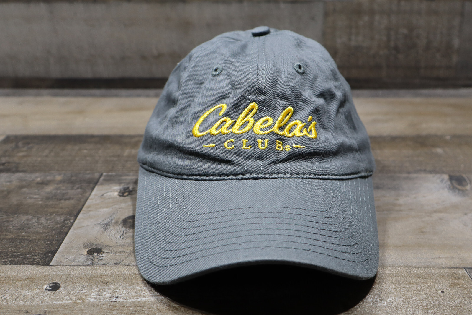 Cabelas Club Outfitter Strapback Dad Hat for Men in Gray - Adjustable Hunt Camp Fish Cap  