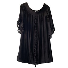 love fire dress black off shoulder size medium 3/4 Sleeves Boho