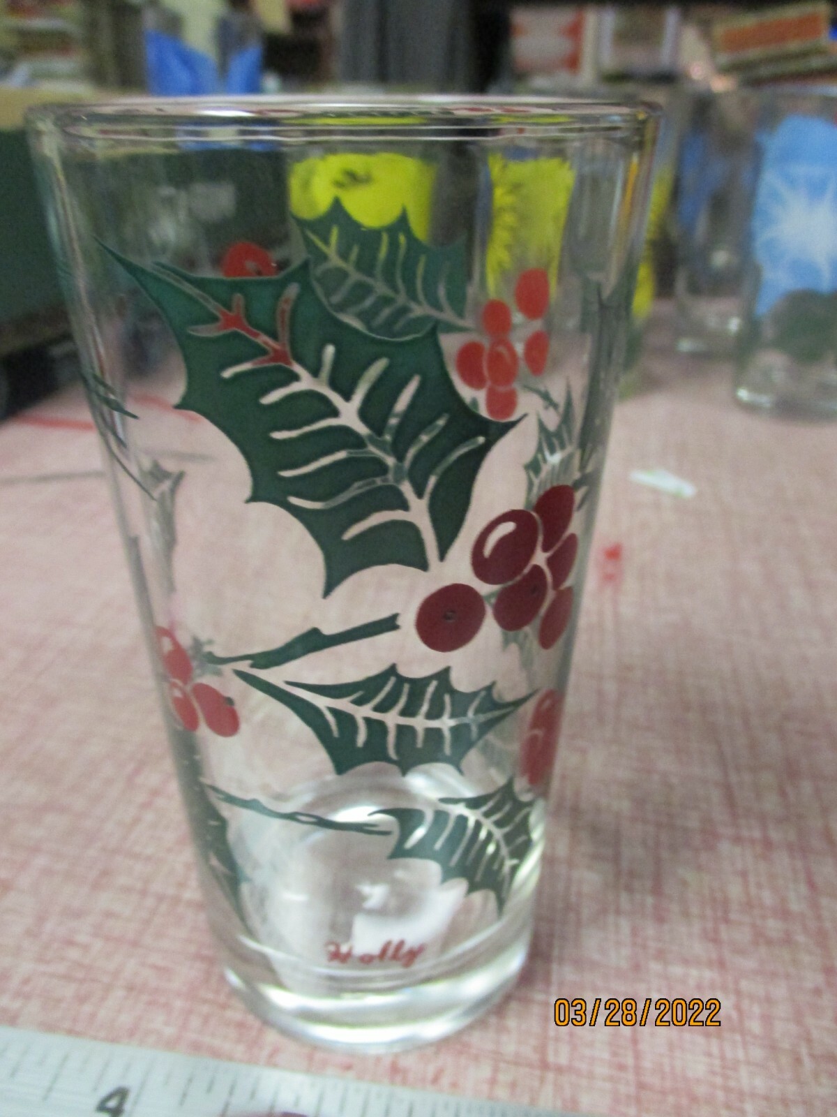 RETRO VINTAGE PEANUT BUTTER GLASS 5 INCH!! HOLLY eBay