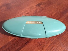 Great retro" George Jetson" look , mid modern sewing case. Heavy.