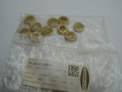 10x Schmalz Sieb 10.05.03.00014 G1/2 x 5 MS 0.27/0.17 SL Messing