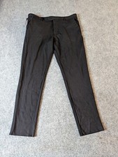 Hugo BOSS Dieselstrasse 12 Black Wool Men's Suit Pants Lined 32x28 RARE 32R 