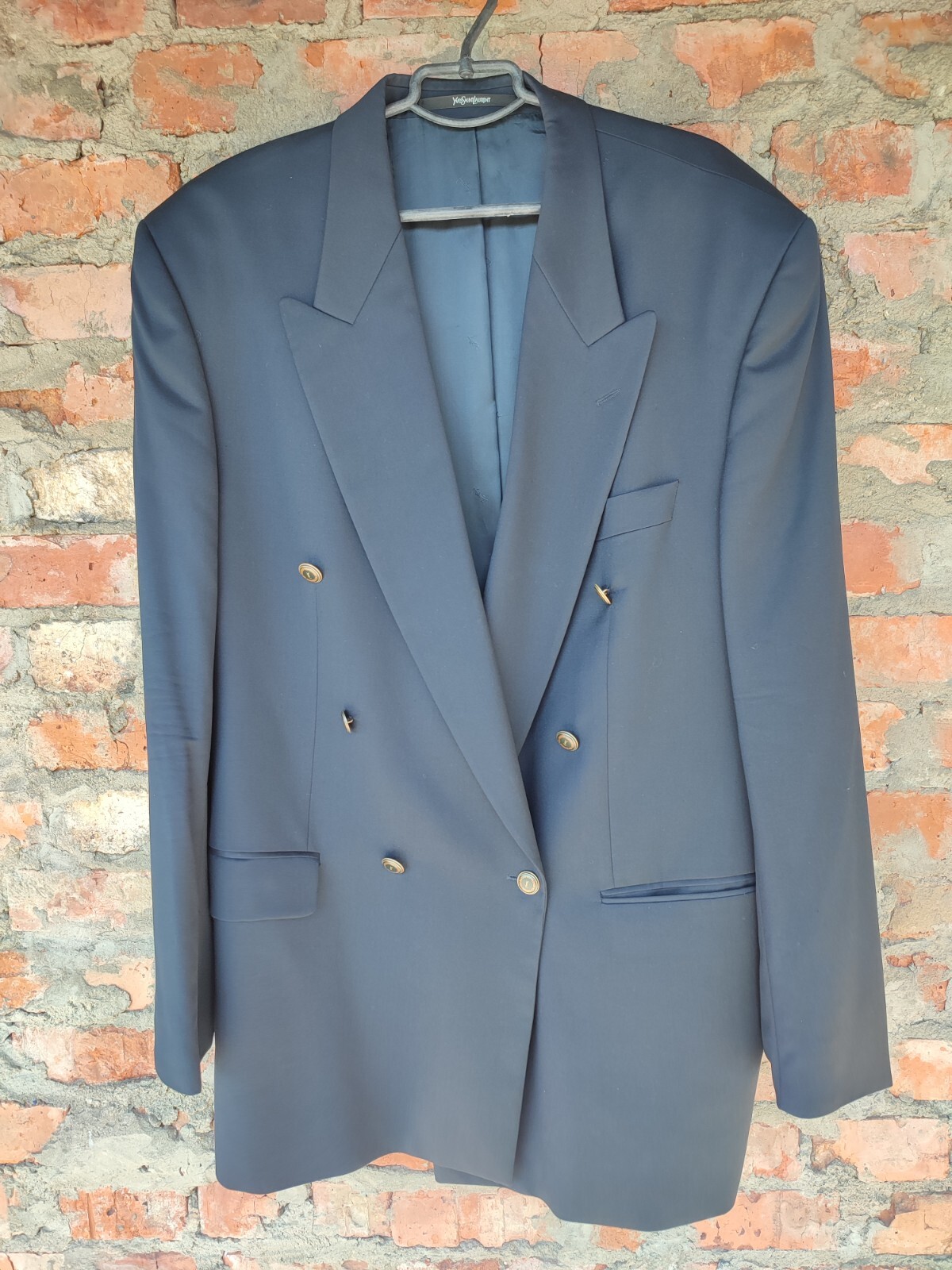 Blazer Giacca Doppio Petto Yves Saint Laurent YSL Lana Unisex