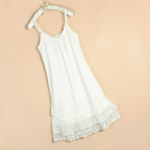 Women Lace Full Slip Camisole Under Dress Spaghetti Braces Underskirt