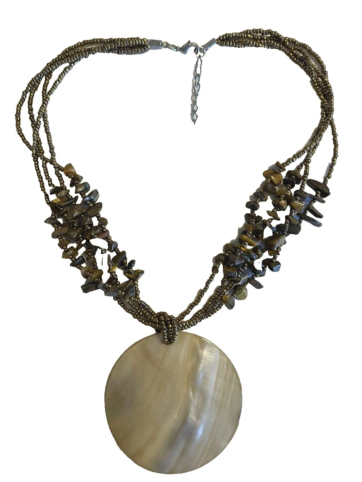 Tiger's Eye Shell Copper Fashion Jewelry