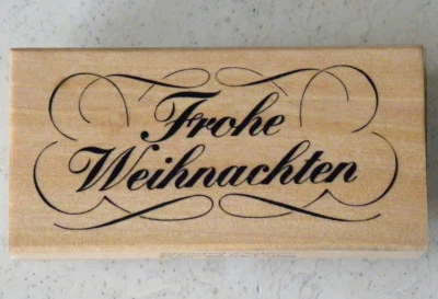 STEMPEL-GALERIE Stempel -- Frohe Weihnachten - ca. 4x*8 cm - Nr. 20336 - NEU - Schriften