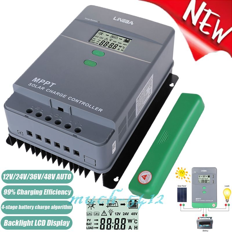 MPPT Solar Charge Controller 12V to 48V for Battery Panel PV Regulator