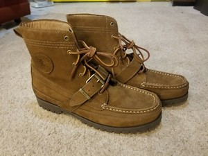 polo ranger boots tan suede