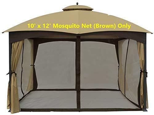 APEX GARDEN 10 Ft. x 12 Ft. Gazebo Replacement Mosquito Netting (Brown) - Picture 1 of 5