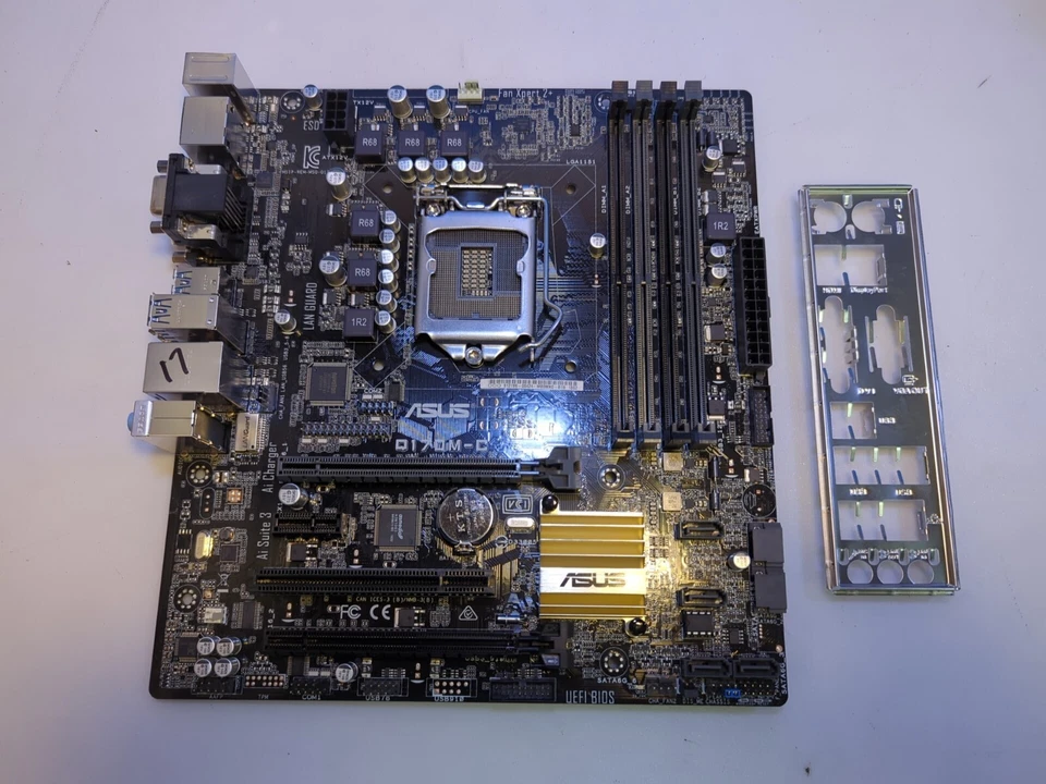 Asus Q170M-C LGA1151 DDR4 Micro ATX Motherboard HDMI DP VGA DVI  w/ IO Shield -