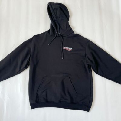 Balenciaga Unisex Black Hoodie with Logo | eBay Balenciaga Unisex Black Hoodie with Logo | eBay