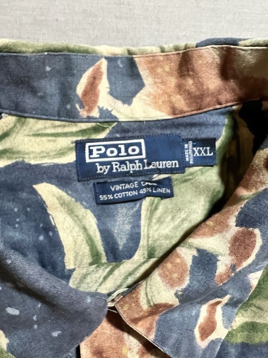 Vintage Camp Polo by Ralph Lauren Men's XXL Multicolor